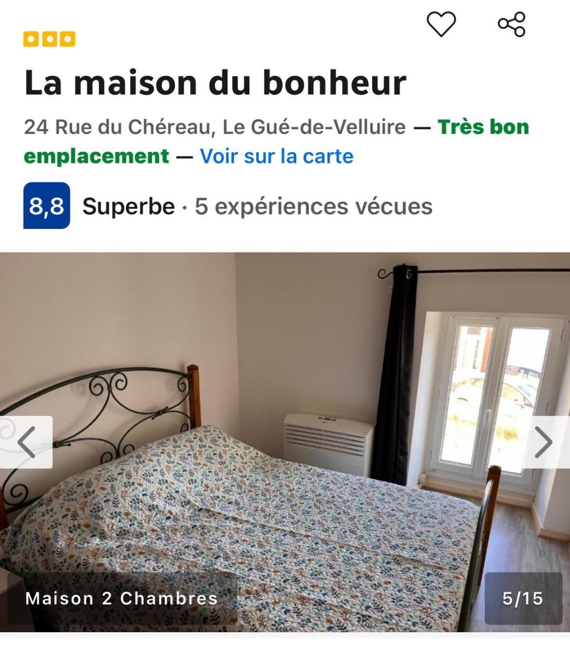 La Maison Du Bonheur Le Gué-de-Velluire Zewnętrze zdjęcie